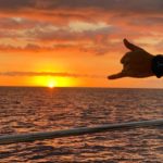oahu hawaii catamaran sunset ocean