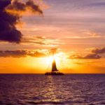 catamaran sunset oahu hawaii ocean