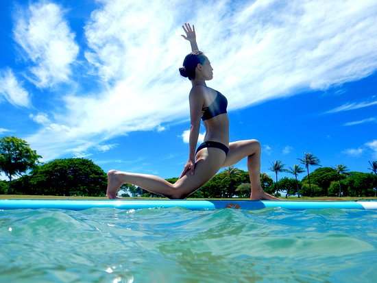 yoga floats sup oahu hawaii